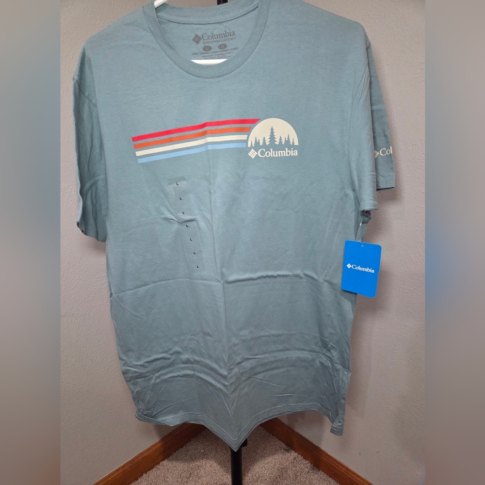 Columbia Men's Blue Graphic T-Shirt Large